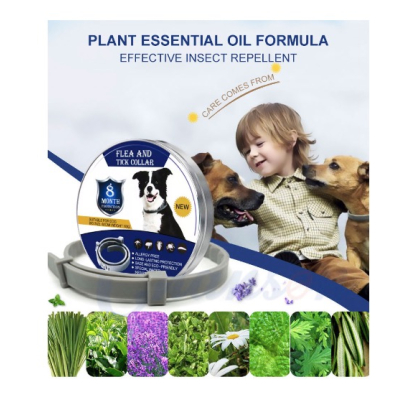 Set 2 x Zgarda CAINI anti purici si capuse 62 cm / 60 grame Antiparazitara