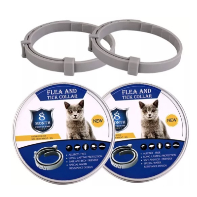 Set 2 x Zgarda PISICI anti purici si capuse 38 cm / 30 grame Antiparazitara