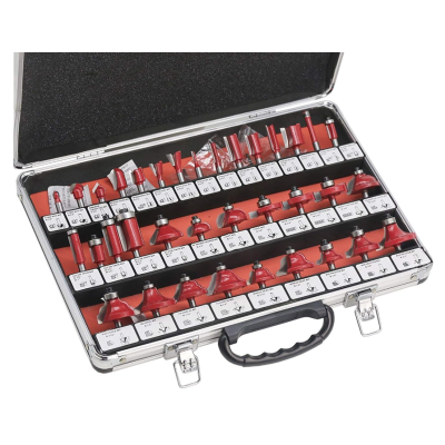 Set 35 Freze pentru lemn geanta aluminiu diametru 6 mm