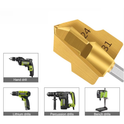 Set 3 burghie HSS aurie otel pentru tevi MMC PVC PPR