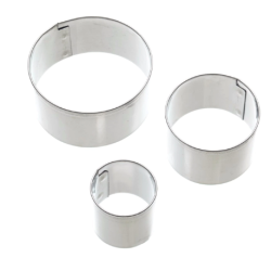 Set 3 forme/cuttere rotunde pentru prajituri CAKE MOLD