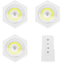 Set 3 Lampi Hexagonale LED Cob cu telecomanda si Butoane individuale