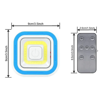 Set 3 lampi LED COB patrate cu telecomanda si control de la distanta ALBE
