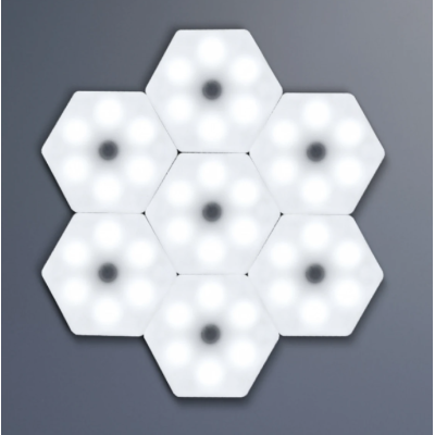 Set 3 spoturi hexagonale LED cu telecomanda