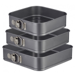 Set 3 Tavi forma patrata pentru Prajituri/Tort