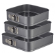 Set 3 Tavi forma patrata pentru Prajituri/Tort