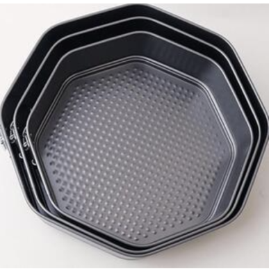 Set 3 tavi pentru prajituri forma Octogon 3 marimi