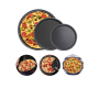 Set 3 tavi rotunde pentru pizza din teflon