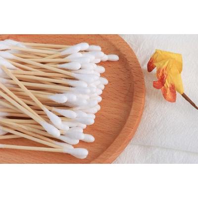 Set 3 x Cutii Betisoare cosmetice din bambus si bumbac