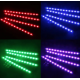 Set 4 benzi 12 LED cu lumina ambientale pentru auto si telecomanda RGB