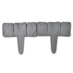 Set 4 bucati MINI Gard cu aspect de piatra Plastic / Bordura din plastic cu aspect de piatra
