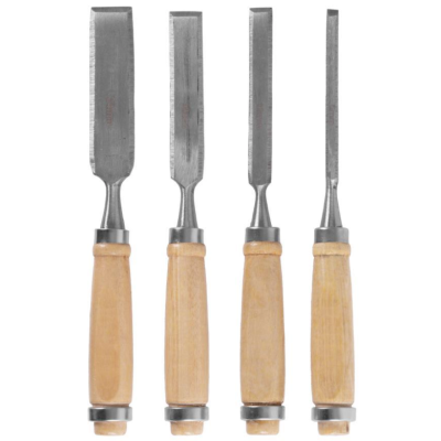 Set 4 Dalti cu maner de lemn