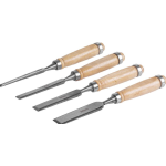 Set 4 Dalti cu maner de lemn 