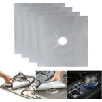 Set 4 folii ARGINTII de protectie pentru aragaz