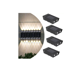 Set 4 lampi solare cu LED bidirectional sus jos