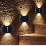 Set 4 Lampi solare cu lumina bidirectionala 2 led / lampa 