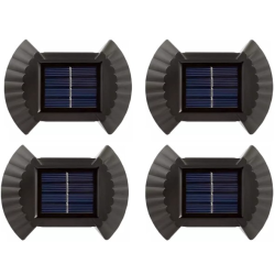 Set 4 Lampi solare cu lumina bidirectionala 6 led / lampa