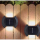 Set 4 Lampi solare cu lumina bidirectionala 8 led / lampa