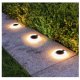 Set 4 lampi solare de gradina rotunde cu LED ALB in forma de cerc pliabil