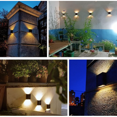 Set 4 lampi solare decorative de perete 4Led