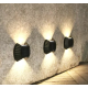 Set 4 lampi solare exterioare pentru perete iluminare sus/jos 8 LED