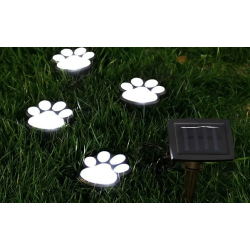 Set 4 Lampi solare led tip labuta de caine cu infigere in gazon