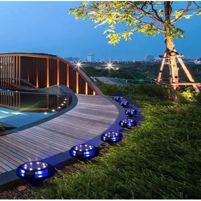 Set 4 lampi solare pentru curte cu picioruse detasabile si led lateral