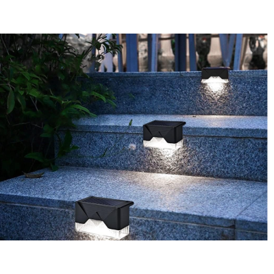 Set 4 Lampi Solare pentru Gard si Stalp cu Senzor de Miscare