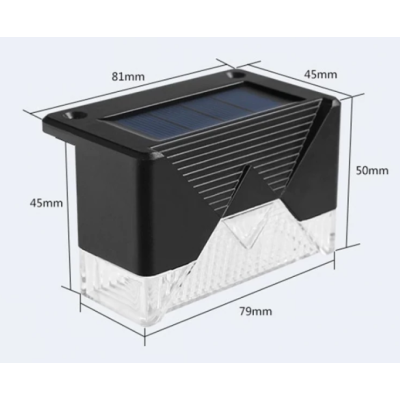 Set 4 Lampi Solare pentru Gard si Stalp cu Senzor de Miscare