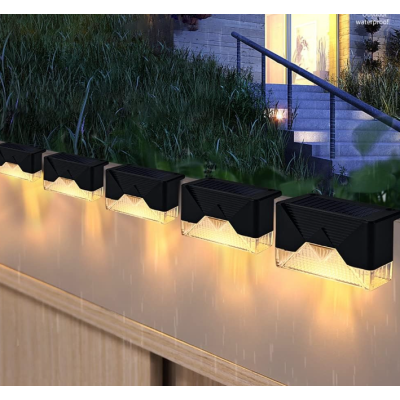 Set 4 Lampi Solare pentru Gard si Stalp cu Senzor de Miscare