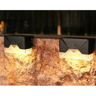 Set 4 Lampi Solare pentru Gard si Stalp cu Senzor de Miscare