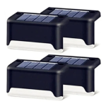 Set 4 lampi solare pentru trepte cu lumina calda