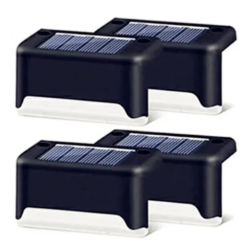 Set 4 lampi solare pentru trepte cu lumina calda