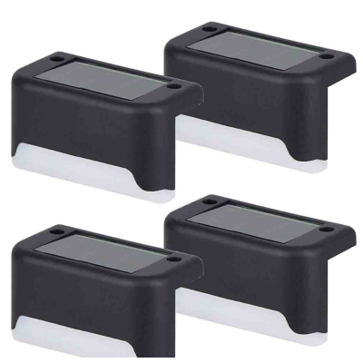 Set 4 lampi solare pentru trepte cu lumina calda