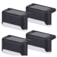 Set 4 lampi solare pentru trepte cu lumina calda