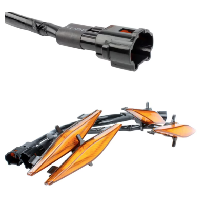 Set 4 lumini de zi si gabarit F3 pentru auto sau autocamioane montaj pe grila 12V/24V