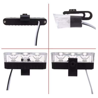 Set 4 lumini LED de avertizare rosu albastru pentru grila functii stroboscop 36W 12V