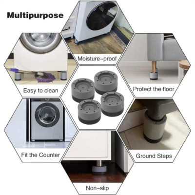 Set 4 picioare SLIPSTOP tampoane anti-zgomot și antiderapante suport pentru masina de spalat Set 4 picioare SLIPSTOP tampoane anti-zgomot și antiderapante suport pentru masina de spalat