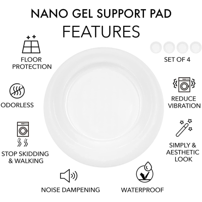 Set 4 picioruse TRANSPARENTE din silicon antivibratie pentru masina de spalat Set 4 picioruse TRANSPARENTE din silicon antivibratie pentru masina de spalat