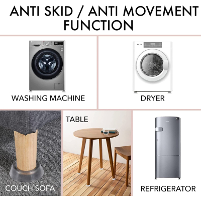 Set 4 picioruse TRANSPARENTE din silicon antivibratie pentru masina de spalat Set 4 picioruse TRANSPARENTE din silicon antivibratie pentru masina de spalat