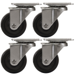 Set 4 Roti 32mm NEGRE Pivotante NEGRE ROTILE culoarea Negru
