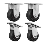 Set 4 Roti 32mm NEGRE Pivotante NEGRE ROTILE culoarea Negru