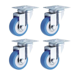 Set 4 Roti 40mm ALBASTRE Pivotante ROTILE culoarea ALBASTRU