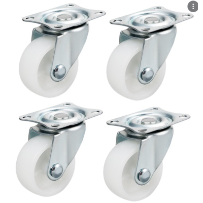 Set 4 Roti 40mm ALBE Pivotante  ROTILE culoarea alba