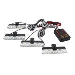 Set 4 stroboscoape pentru grila cu 4 leduri lumina galbena telecomana