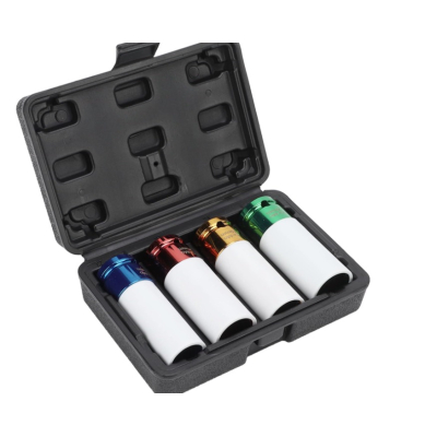 Set 4 tubulare Colorate cu protectie pentru jante aliaj masura  17 – 19 – 21 – 22 mm