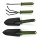 Set 4 unelte pentru gradinarit cu maner verde