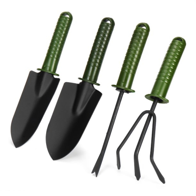 Set 4 unelte pentru gradinarit cu maner verde