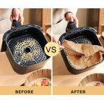 Set 50 hartii de copt PATRATE pentru friteuza Unica folosinta 16 cm