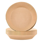Set 50 hartii de copt ROTUNDE pentru friteuza Unica folosinta 16x20x4.5 cm Maro